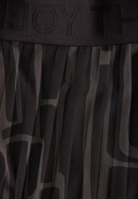 Mesh Plissée Rock mit Print darkest brown
