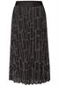 Mesh Plissée Rock mit Print darkest brown