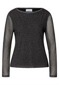 Mesh-Shirt mit Leo-Muster dark auburn brown