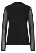 Mesh Turtleneck Shirt black