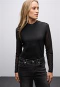 Mesh Turtleneck Shirt black