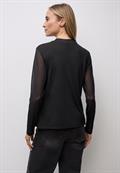Mesh Turtleneck Shirt black
