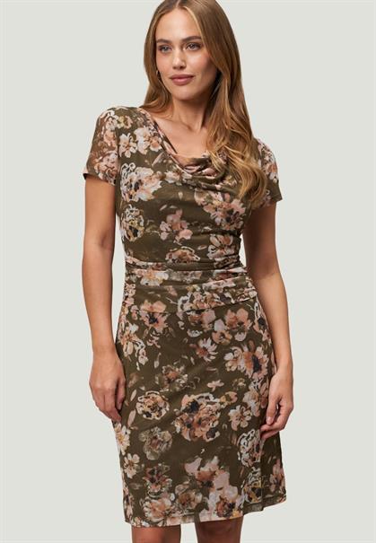Meshkleid khakicream