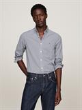 MICRO GINGHAM POPLIN SF SHIRT carbon navy - optic white