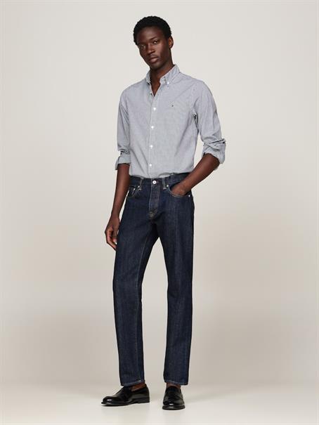 MICRO GINGHAM POPLIN SF SHIRT carbon navy - optic white