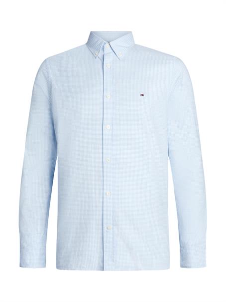 MICRO GINGHAM POPLIN SF SHIRT vessel blue - optic white