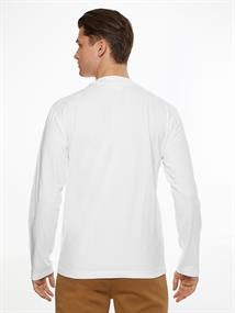 MICRO LOGO LS MOCK NECK T-SHIRT bright white