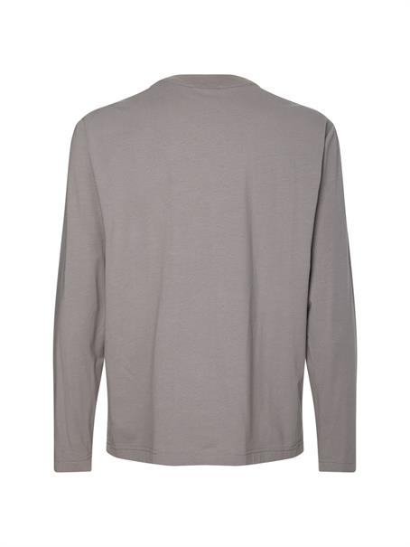 MICRO LOGO LS MOCK NECK T-SHIRT grey asphalt