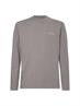 MICRO LOGO LS MOCK NECK T-SHIRT grey asphalt