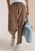 Mid Waist Barrel Leg Hose im Casual Fit earthy taupe
