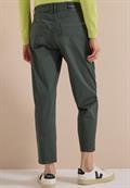 Mid Waist Barrel Leg Hose im Casual Fit faded olive