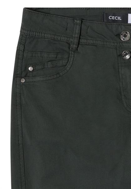 Mid Waist Barrel Leg Hose im Casual Fit faded olive