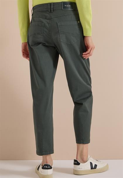 Mid Waist Barrel Leg Hose im Casual Fit faded olive