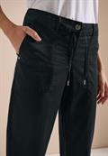 Mid Waist Barrel Leg Hose im Casual Fit palm breeze green