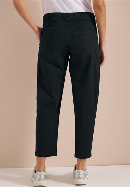 Mid Waist Barrel Leg Hose im Casual Fit palm breeze green