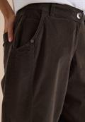 Mid Waist Barrel Leg Hose im Casual Fit pine needle green