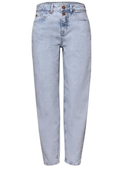 Mid Waist Barrel Leg Jeans im Loose Fit bleached wash