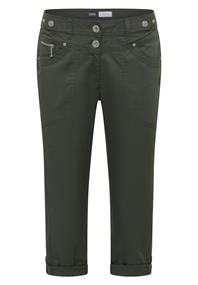 Mid Waist Casual Fit Hose mit Turn Up clear khaki