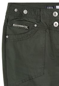 Mid Waist Casual Fit Hose mit Turn Up clear khaki