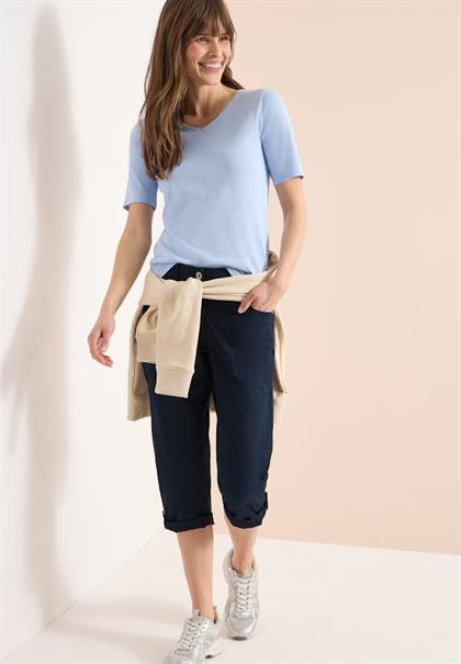 Mid Waist Casual Fit Hose mit Turn Up universal blue