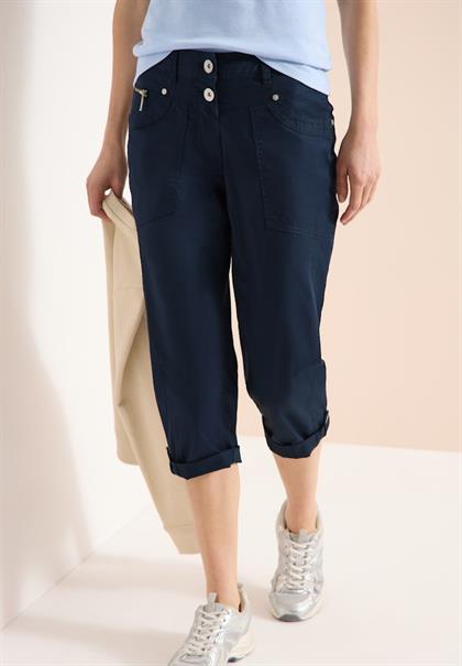 Mid Waist Casual Fit Hose mit Turn Up universal blue
