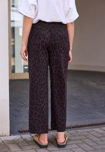 Mid Waist Culotte mit Leo-Muster very berry