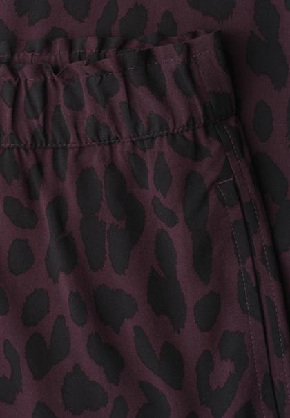 Mid Waist Culotte mit Leo-Muster very berry