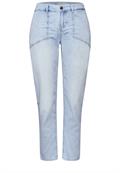 Mid Waist Jeans im Chino-Look ultra bleached washed