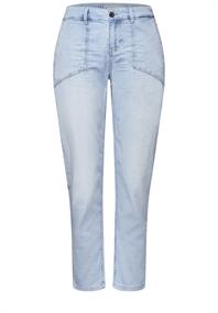 Mid Waist Jeans im Chino-Look ultra bleached washed