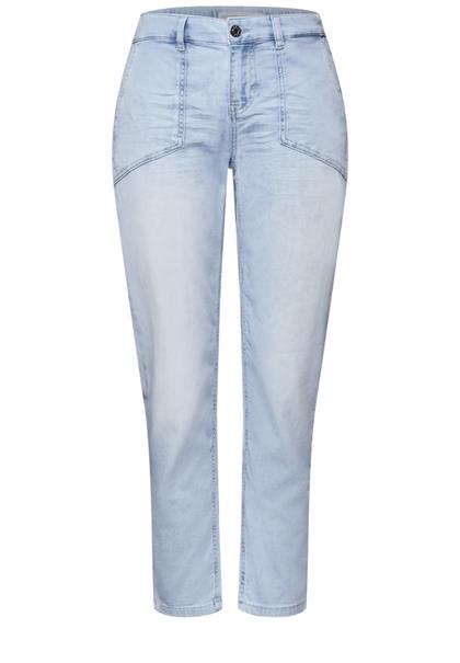 Mid Waist Jeans im Chino-Look ultra bleached washed