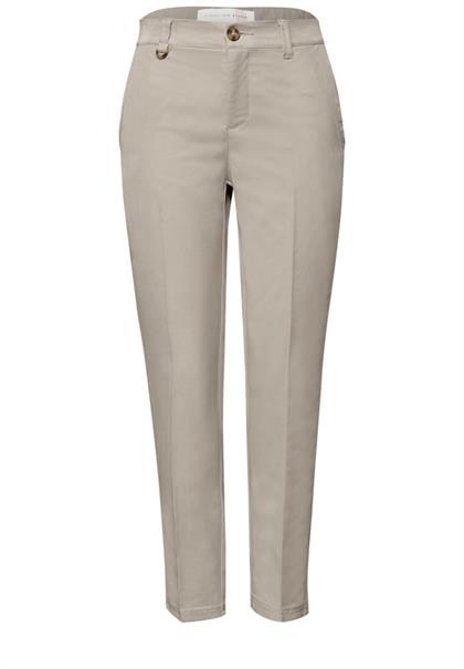 Mid Waist Slim Leg Chino im Casual Fit quiet ivory