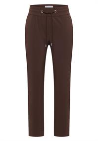 Mid Waist Slim Leg Hose im Casual Fit brown cacao