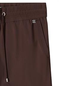 Mid Waist Slim Leg Hose im Casual Fit brown cacao