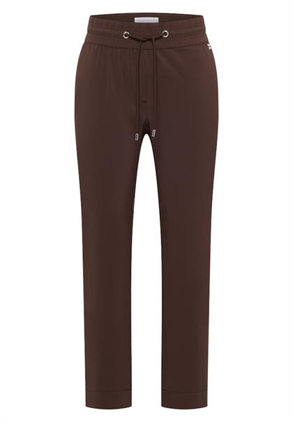 Mid Waist Slim Leg Hose im Casual Fit brown cacao