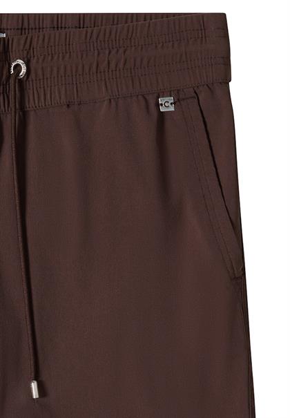 Mid Waist Slim Leg Hose im Casual Fit brown cacao