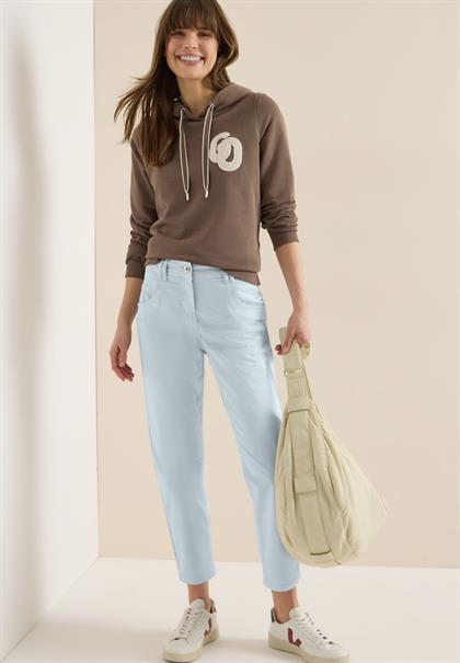 Mid Waist Slim Leg Hose im Casual Fit diamond blue