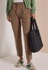Mid Waist Slim Leg Hose im Casual Fit earthy taupe
