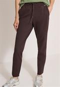Mid Waist Slim Leg Hose im Casual Fit truffle brown