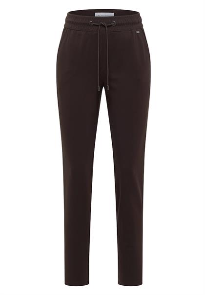 Mid Waist Slim Leg Hose im Casual Fit truffle brown