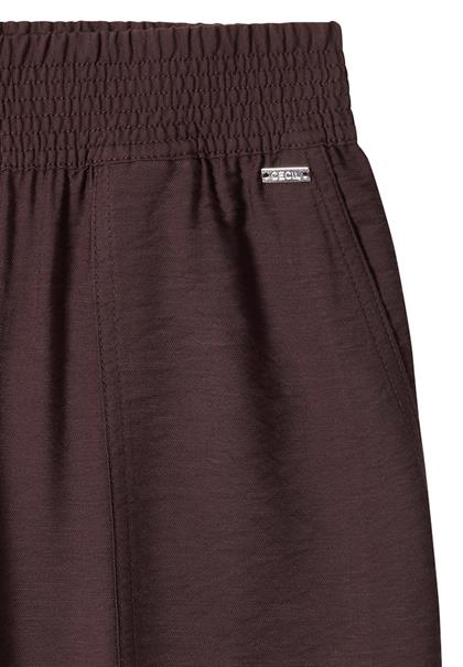 Mid Waist Slim Leg Hose im Loose Fit brown cacao