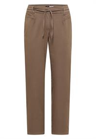 Mid Waist Slim Leg Hose im Loose Fit coffee taupe