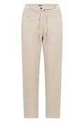 Mid Waist Slim Leg Hose im Loose Fit grain beige