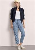 Mid Waist Slim Leg Hose im Washed-Look light blue soft wash