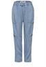 Mid Waist Slim Leg Hose im Washed-Look light blue soft wash