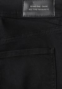 Mid Waist Slim Leg Jeans im Casual Fit black clean washed