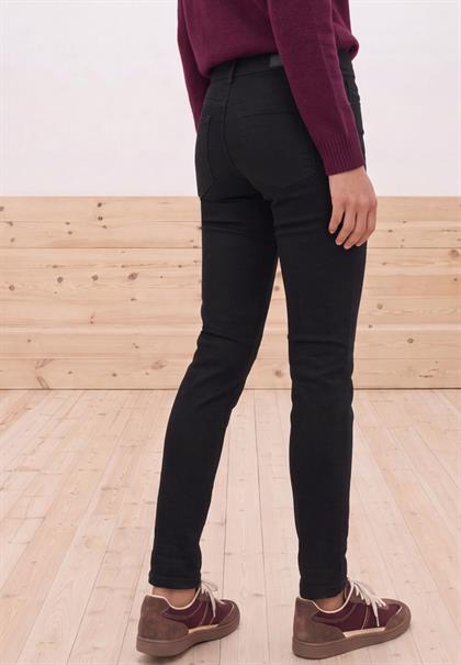 Mid Waist Slim Leg Jeans im Casual Fit black clean washed