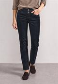 Mid Waist Slim Leg Jeans im Casual Fit deep rinse washed