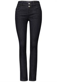 Mid Waist Slim Leg Jeans im Casual Fit deep rinse washed