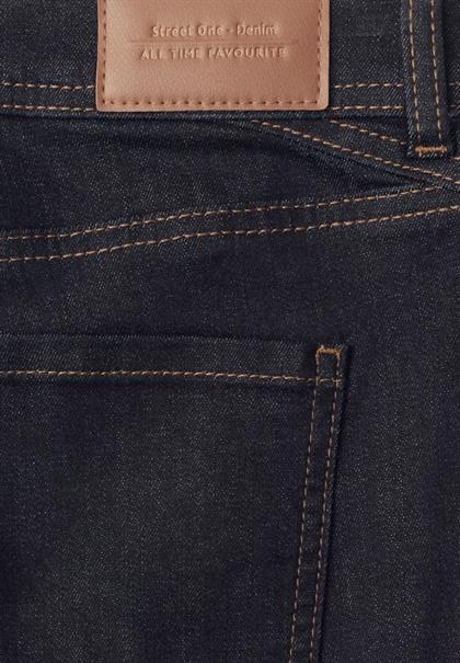 Mid Waist Slim Leg Jeans im Casual Fit deep rinse washed