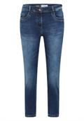 Mid Waist Slim Leg Jeans im Casual Fit mid blue used wash